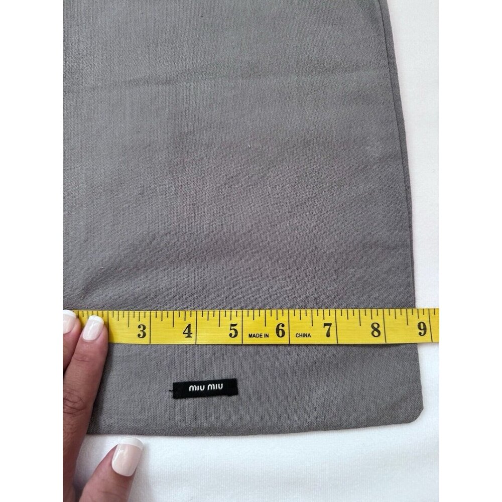 Miu Miu Dustbag Storage Drawstring Pouch Gray 14"… - image 4